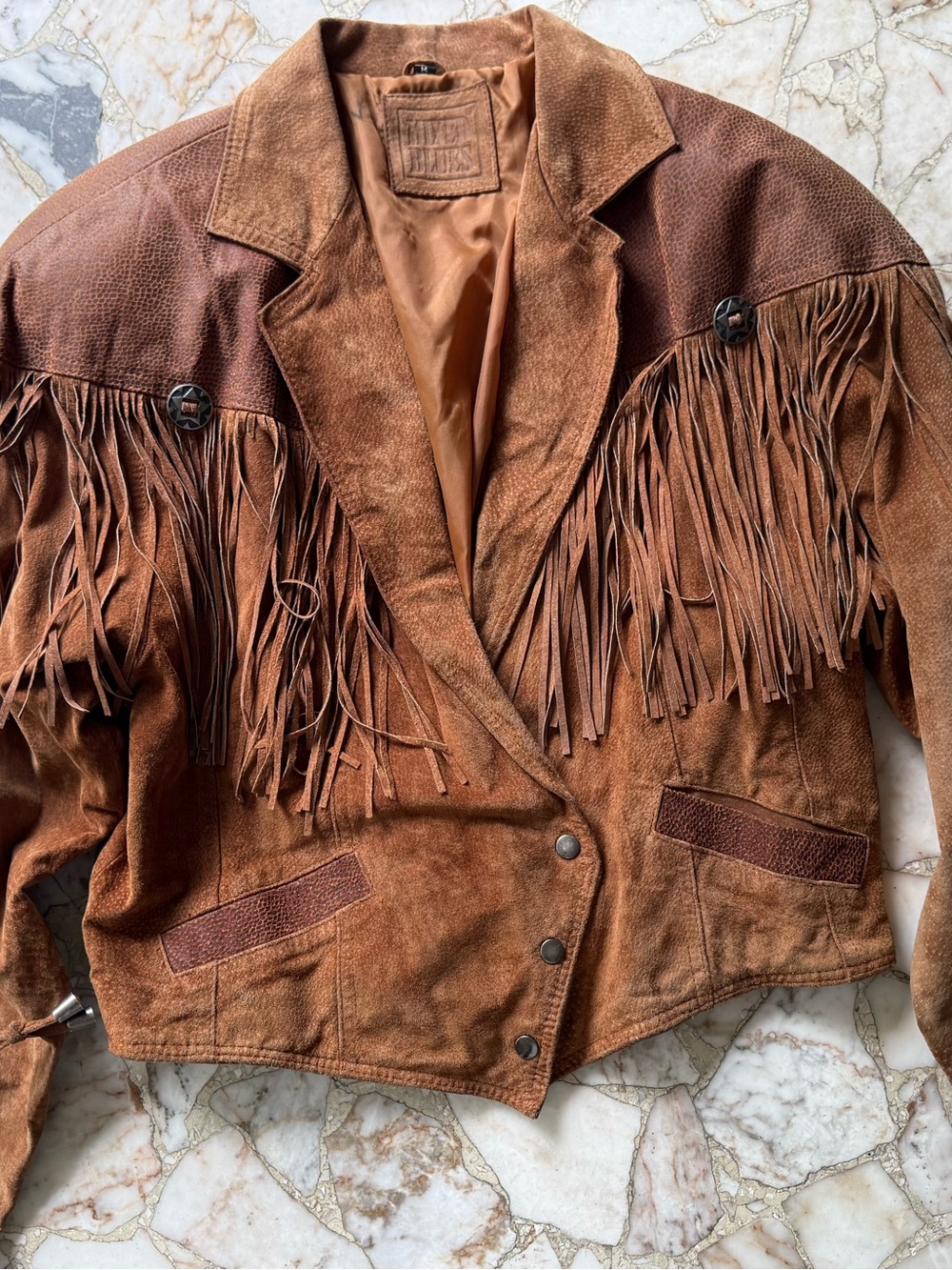 Vintage Leather Fringe Jacket - Women’s Medium